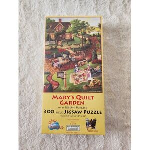 SunsOut Mary's Quilt Garden 300 Piece Jigsaw Puzzle Joseph Burgess New Sealed